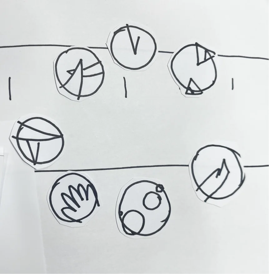 A second sketch, the suggestions regrouped.