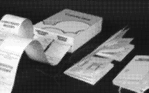 The Cloudloop toolkit: the receipt box, the booklet and two receipt rolls.