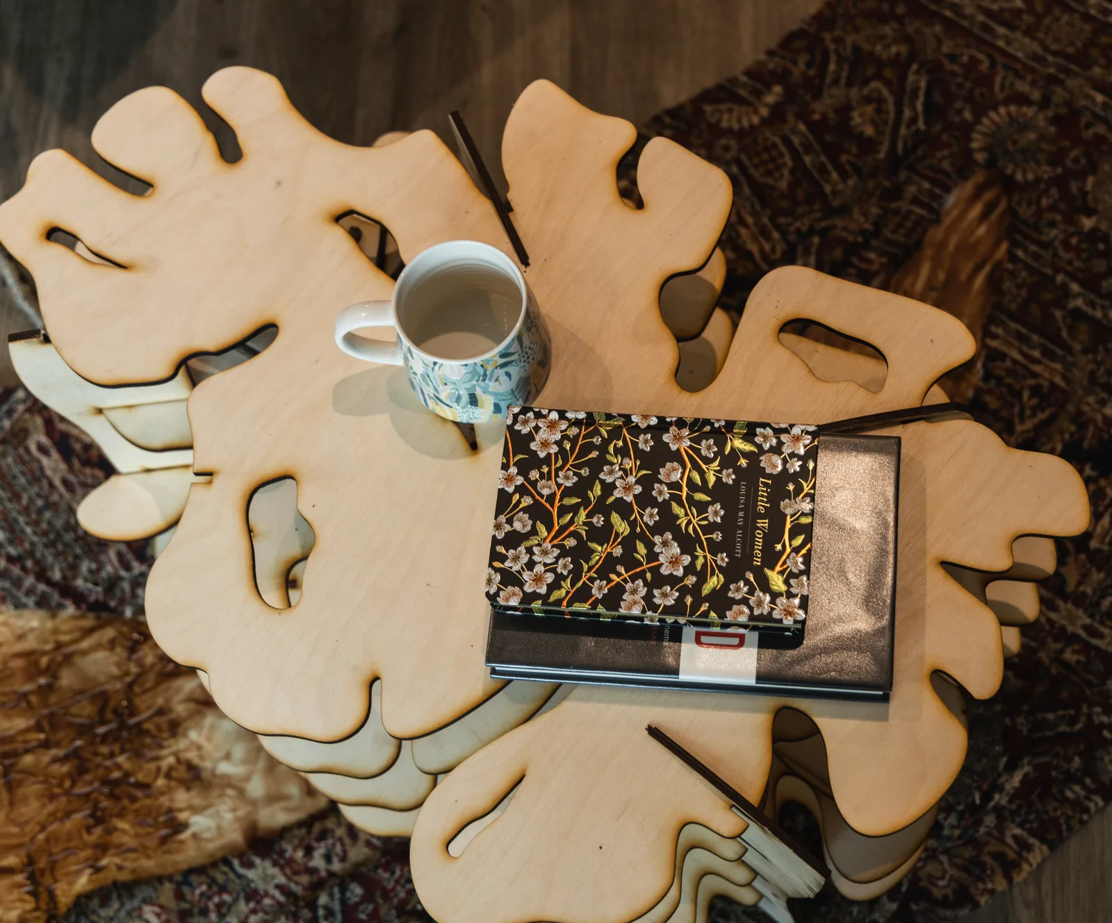 The finished Creepy Crawly Coffee Table from above.